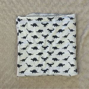Copper Pearl Wild Black White Dinosaur Print Baby Swaddle Blanket Thin Stretchy